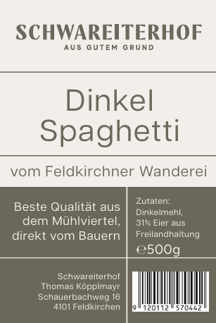 Dinkel Spaghetti vom Feldkirchner Wanderei