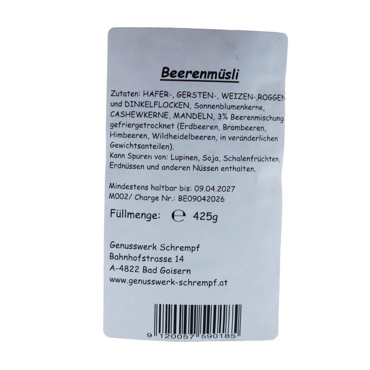 Handgemischtes Beerenmüsli