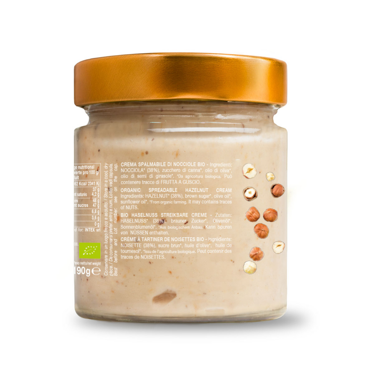Bio-Haselnuss-Süßcreme
