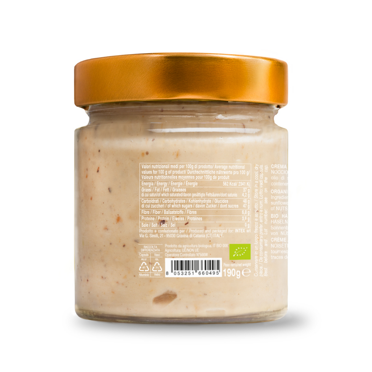 Bio-Haselnuss-Süßcreme