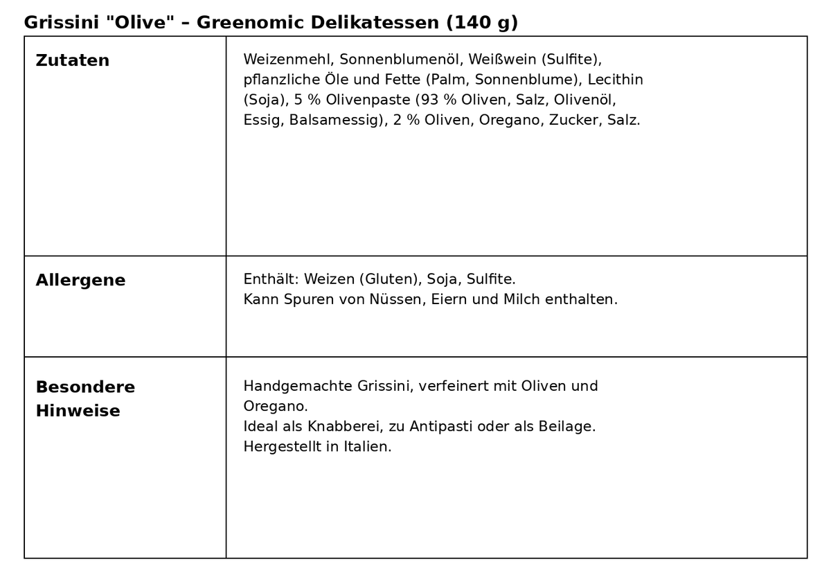 Grissini "Olive"