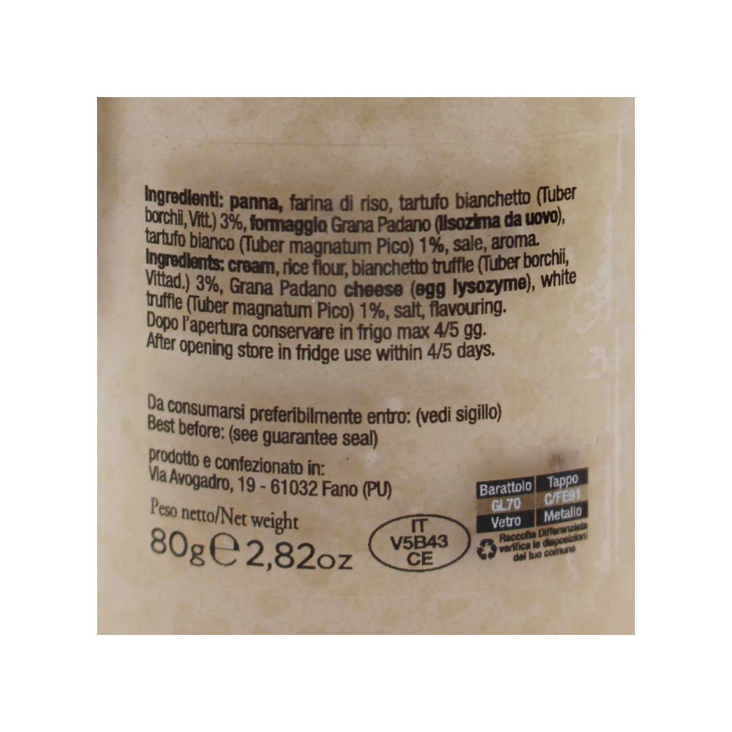 Weiße Trüffel-Sahnesauce mit Bianchetto-Trüffel
