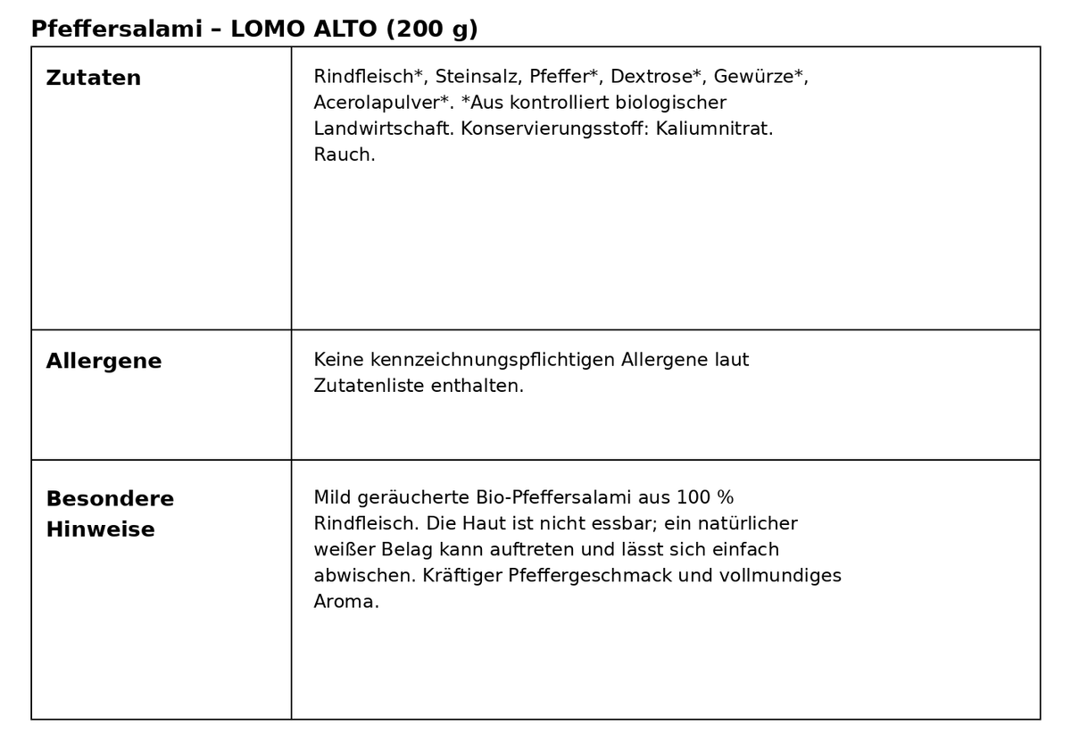 BIO Pfeffersalami mild geräuchert