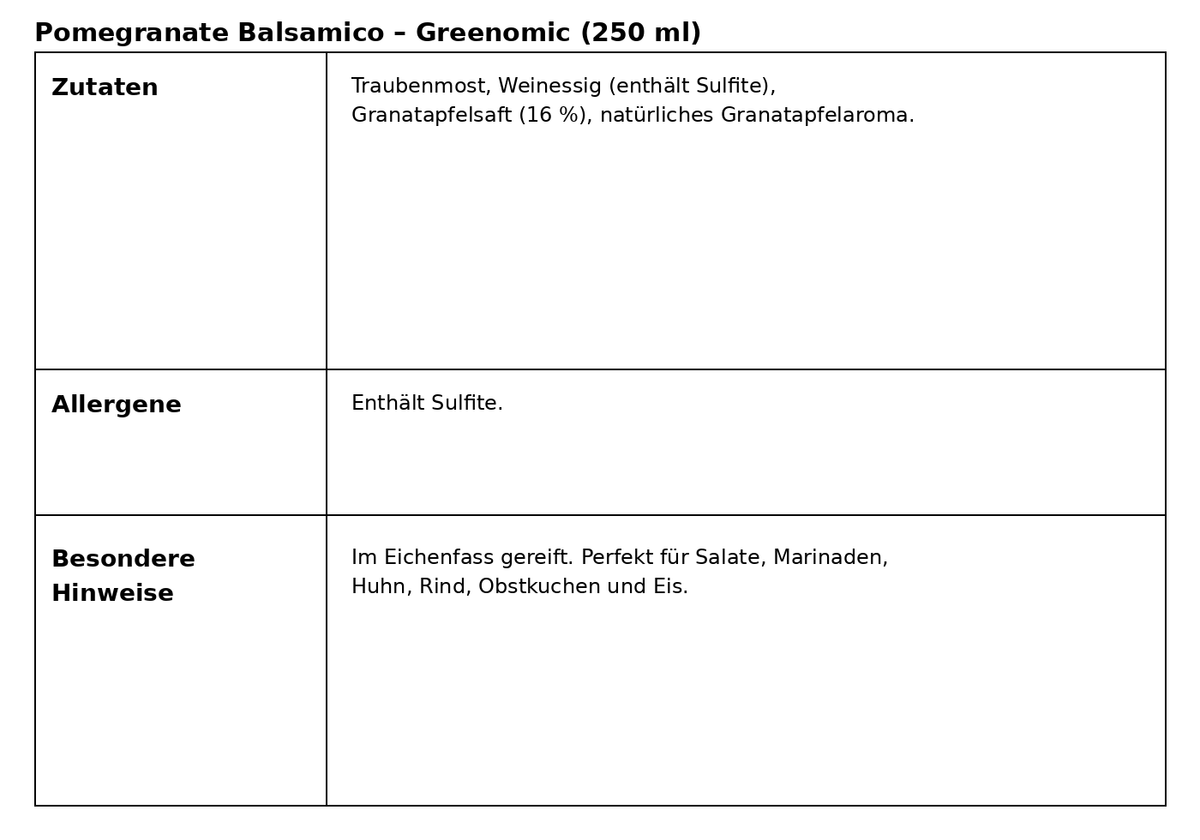 Balsamico "Granatapfel"