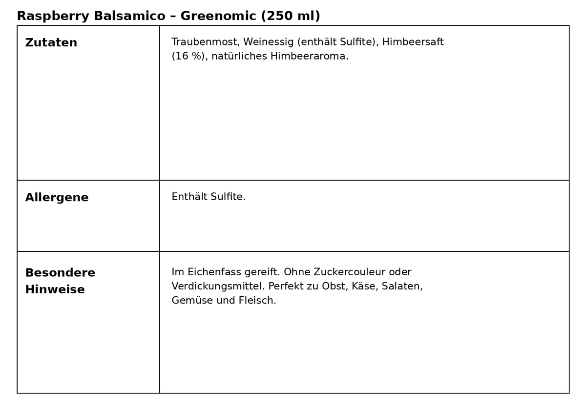 Balsamico "Himbeere"
