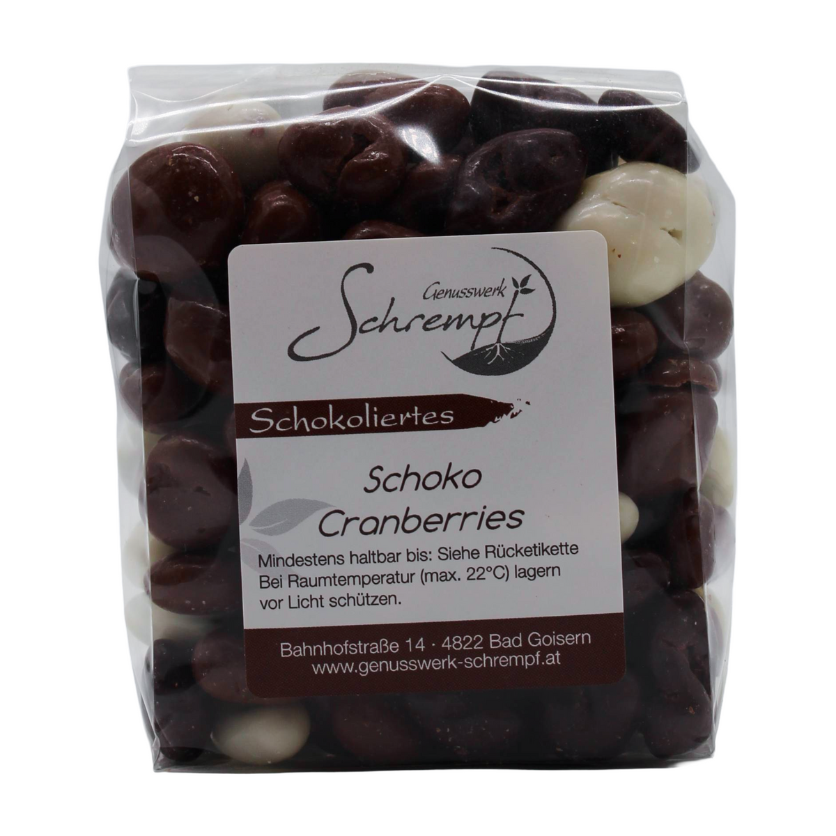 Cranberries in 3erlei Schokolade