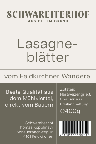 Lasagneblätter vom Feldkirchner Wanderei