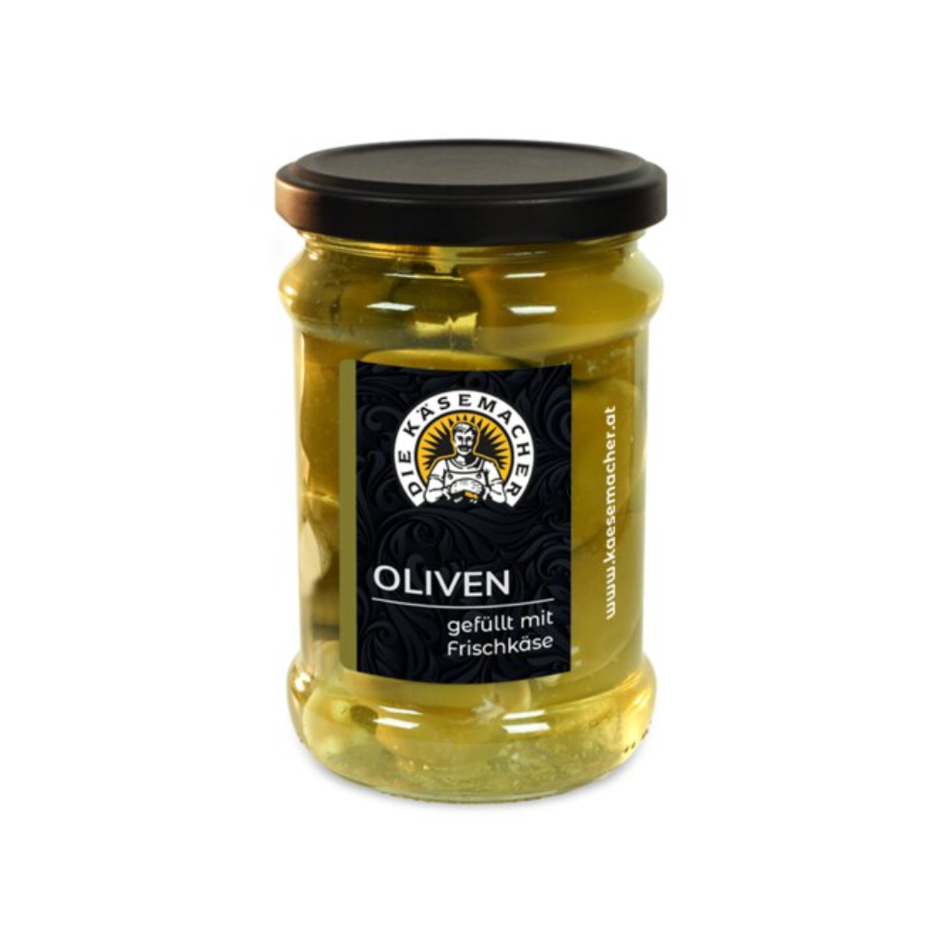 Oliven gefüllt mit Frischkäse