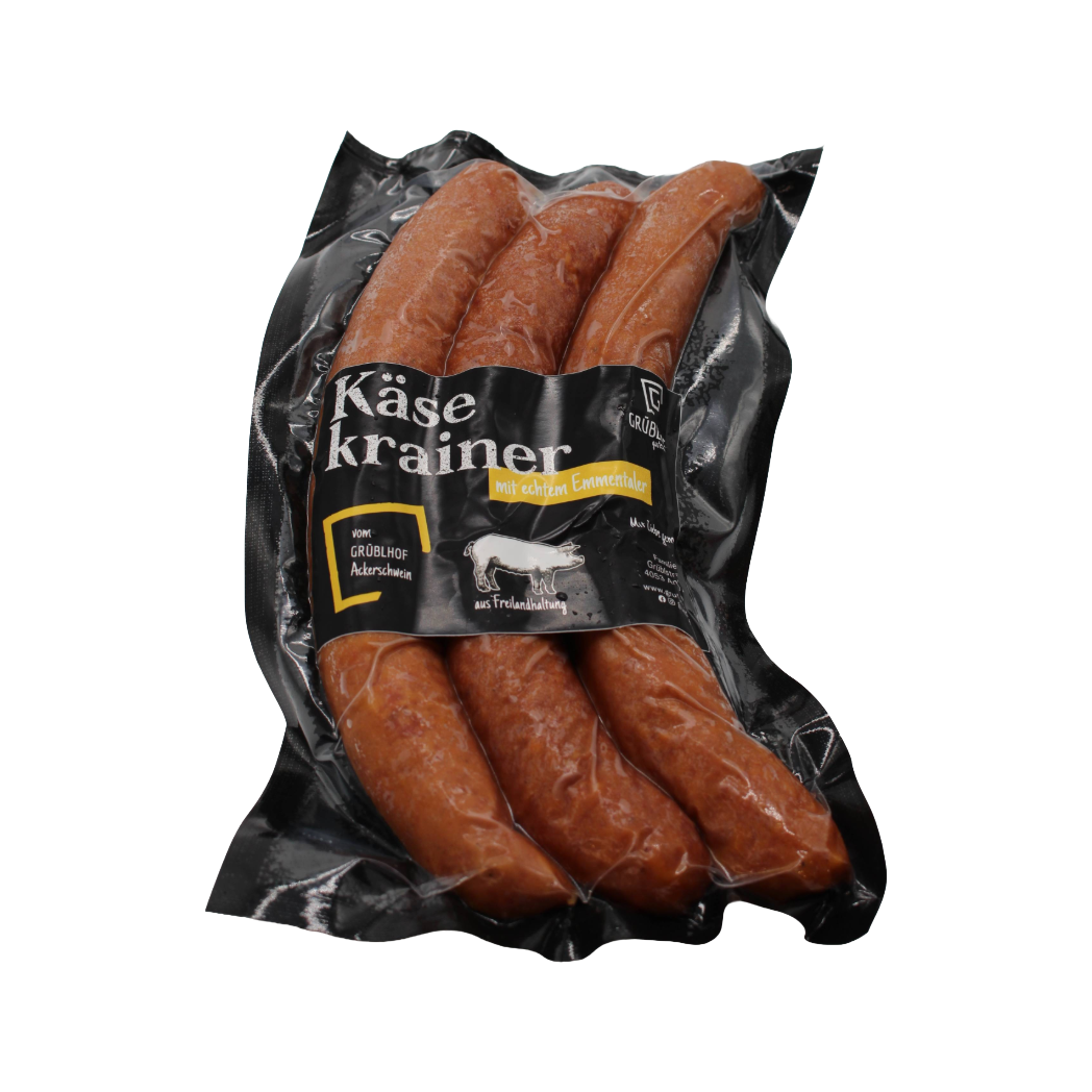 Käsekrainer  vom Freilandschwein