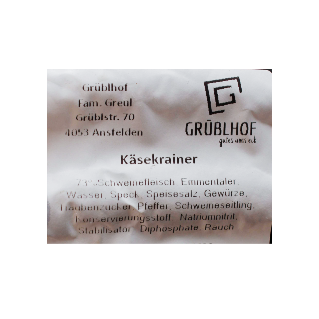 Käsekrainer  vom Freilandschwein