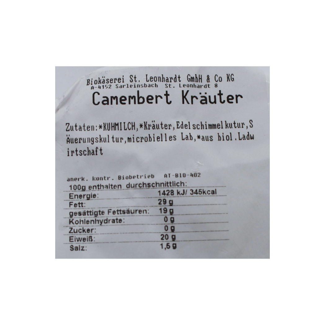 Bio Camembert Kräuter
