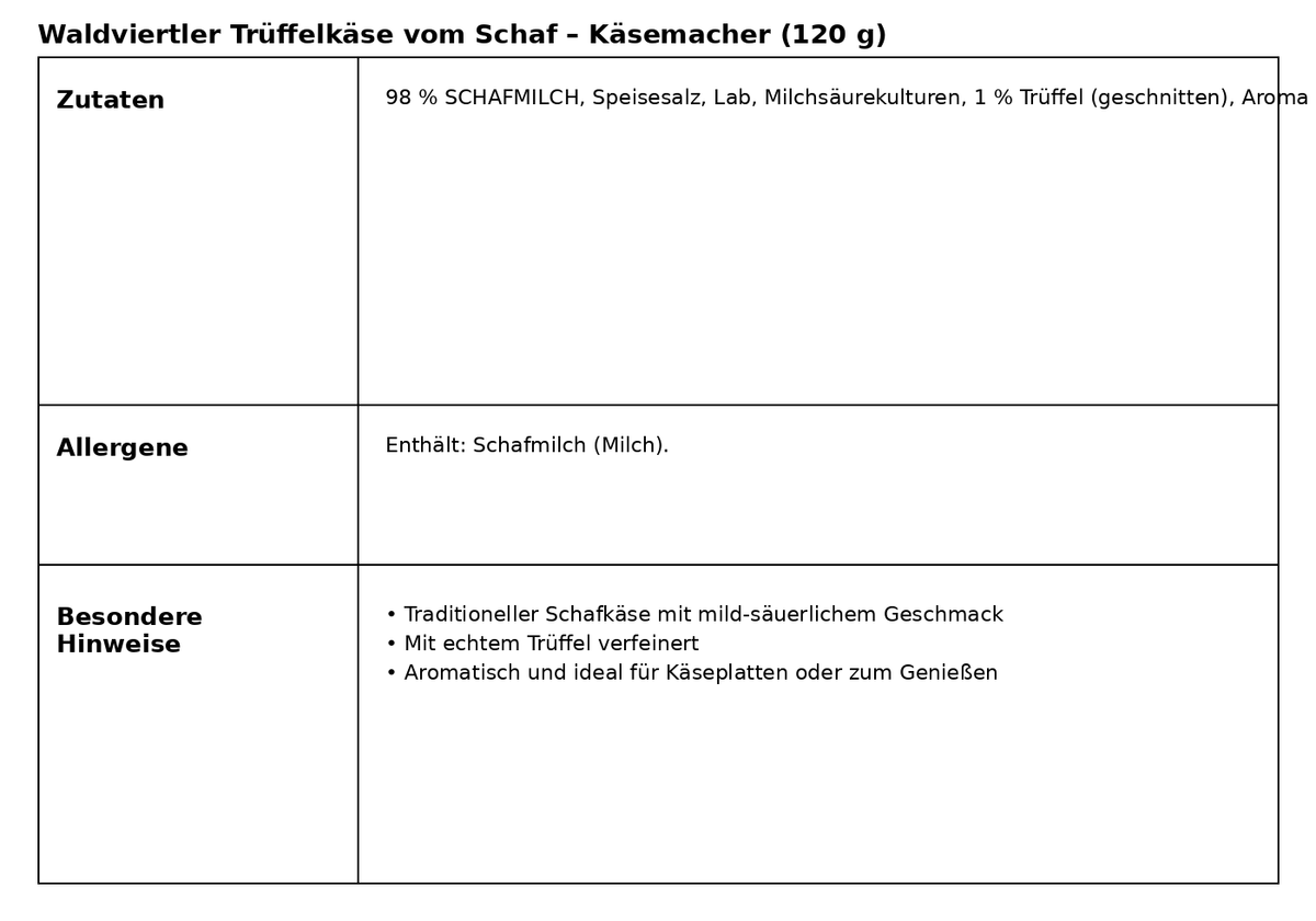 Waldviertler Trüffelkäse
