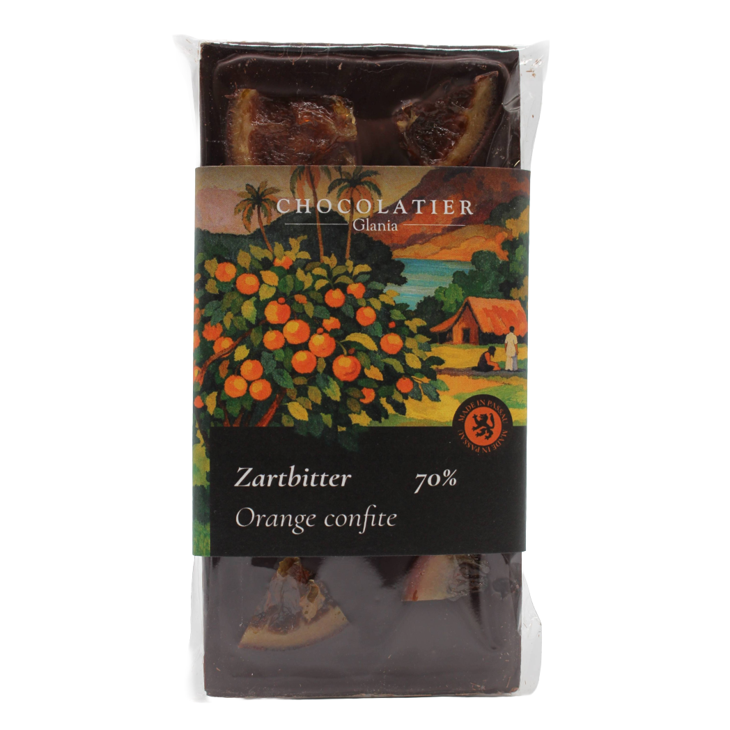Zartbitterschokolade mit Orange